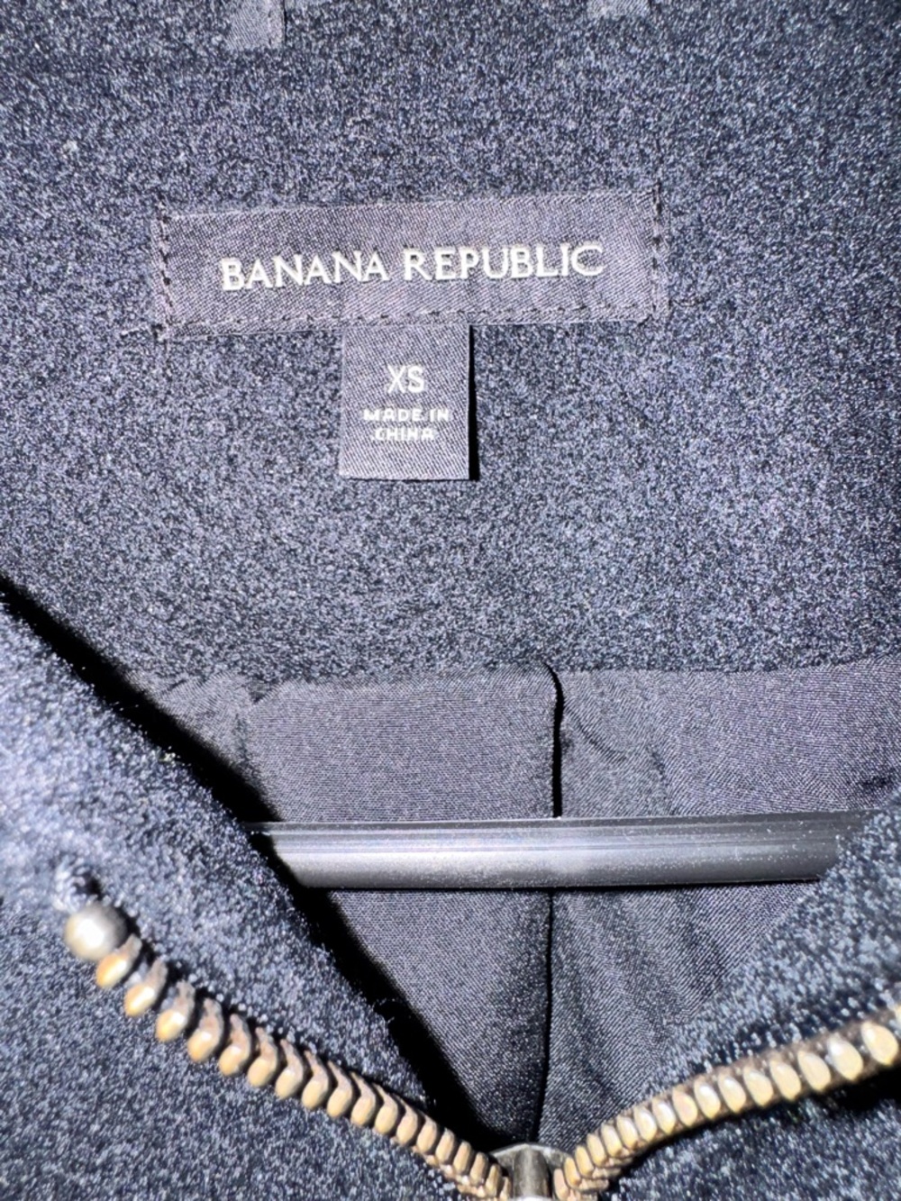 #389-NWT-Banana Republic Black Warm/Cozy Cropped Jacket Size XS (OVERSIZED!!!) - Picture 6 of 6
